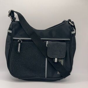 Vintage Y2K black glitter utility bag